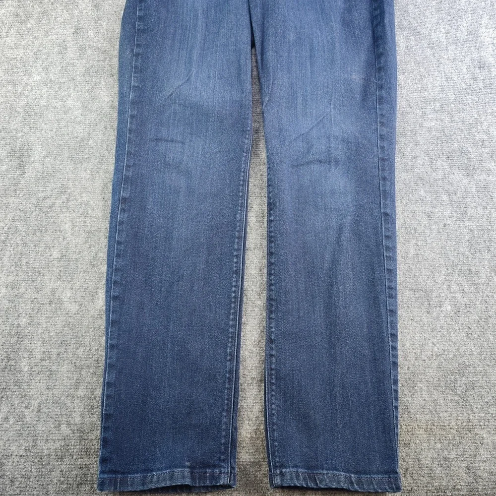J Jill Denim Jeans 8 Straight Leg High Rise 31x29 Stretch Medium Wash‎